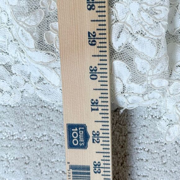 Legends by Romona Keveza 100% Silk Lace Overlay Strapless Wedding Gown Short Kne - Picture 15 of 16